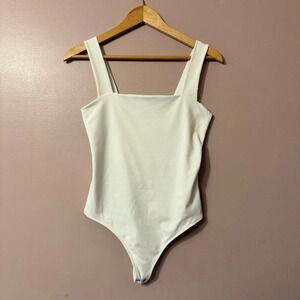 Abercrombie and Fitch Soft Collection Squareneck Bodysuit White Women  Size M